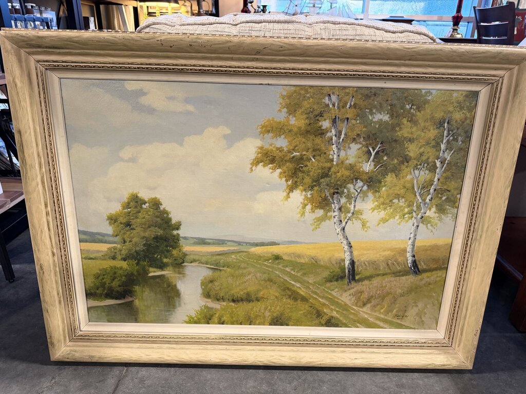 Vintage Landscape Art By Saliger- 32X43