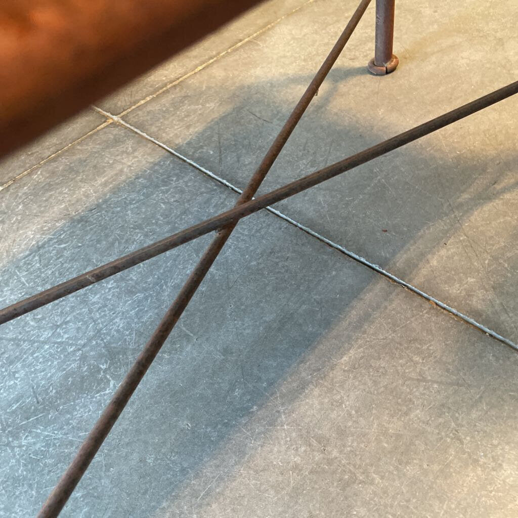 Rusted Iron Bench W/ Tiles - 37X18X35H