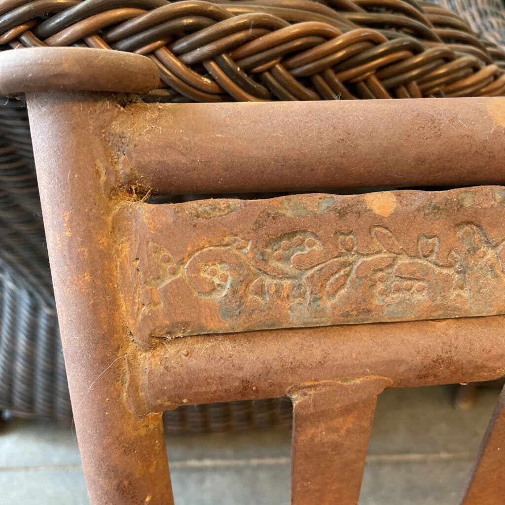 Rusted Iron Bench W/ Tiles - 37X18X35H