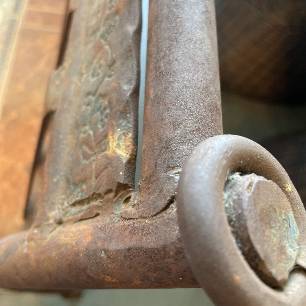 Rusted Iron Bench W/ Tiles - 37X18X35H