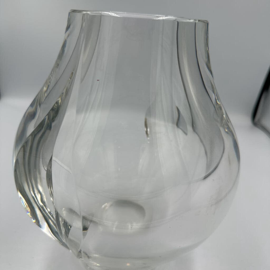 Cristal St. Louis France Heavy Universe Vase- 6.5X6.5X8.5H