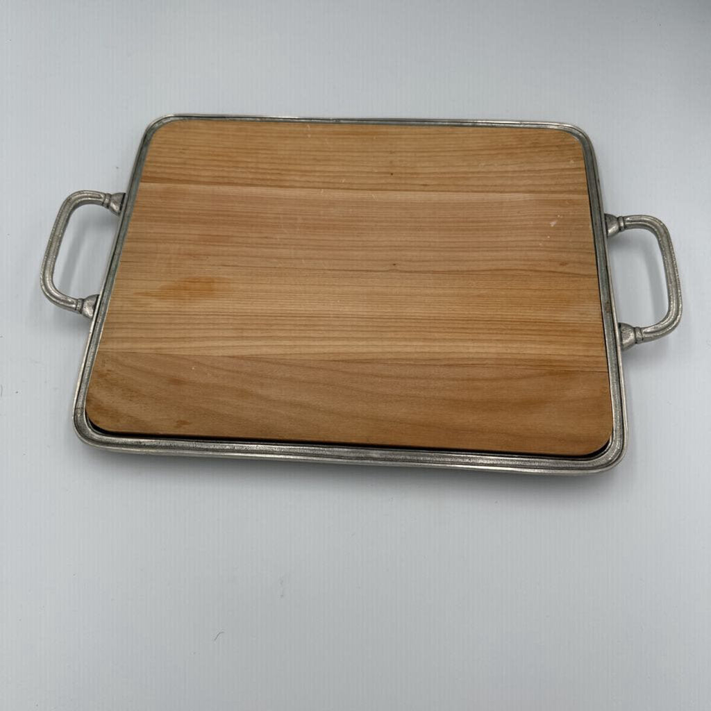 Match Pewter Cheese Tray W/ Handles -9.5X1.5X9.5