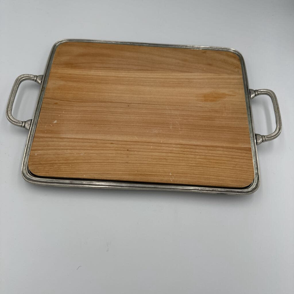 Match Pewter Cheese Tray W/ Handles -9.5X1.5X9.5