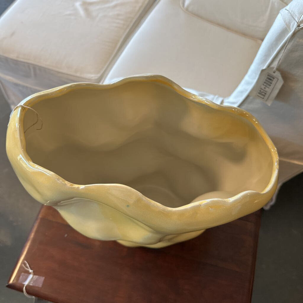 Contemporary Yellow Vase - 14X8X16