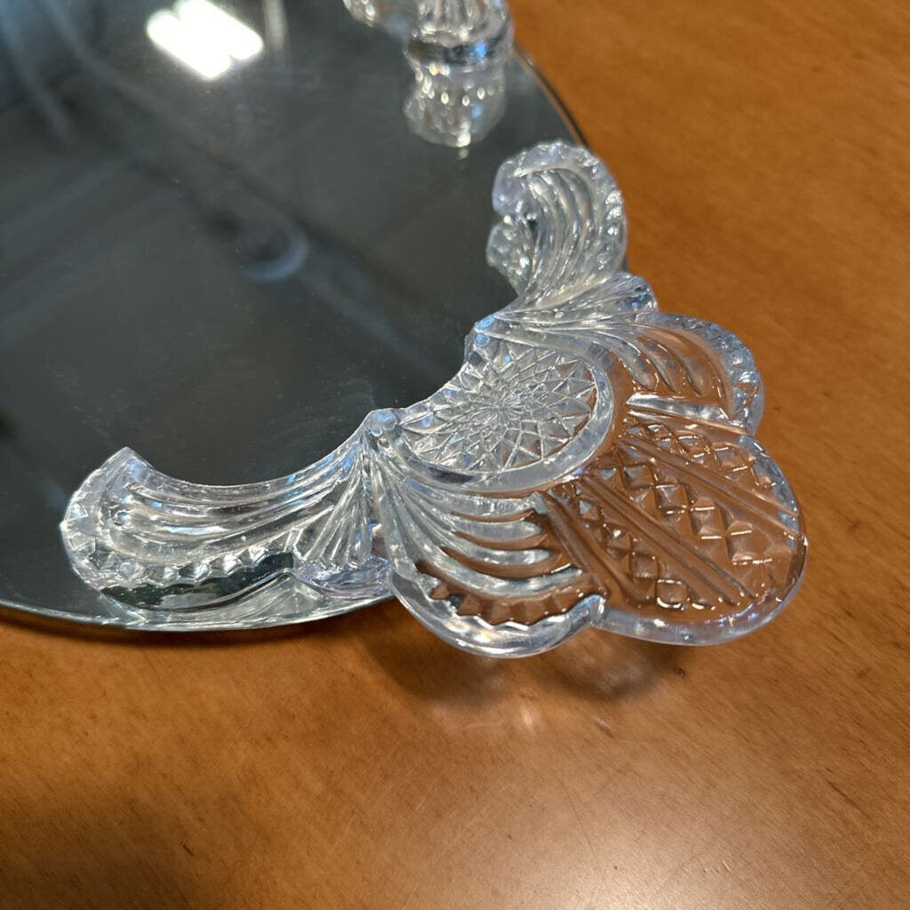 Vintage Shannon Crystal Mirrored Vanity Tray - 10X18X2H