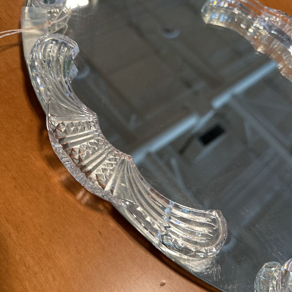 Vintage Shannon Crystal Mirrored Vanity Tray - 10X18X2H