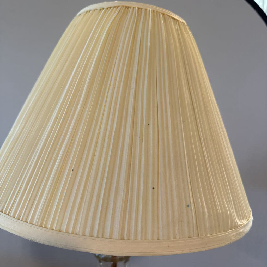 Vintage Brass & Glass Table Lamp- 16X31H