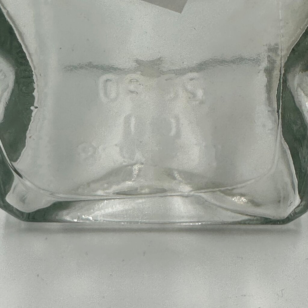 Vintage Square Glass Decanter W/ Stopper- 3.5X3.5X11