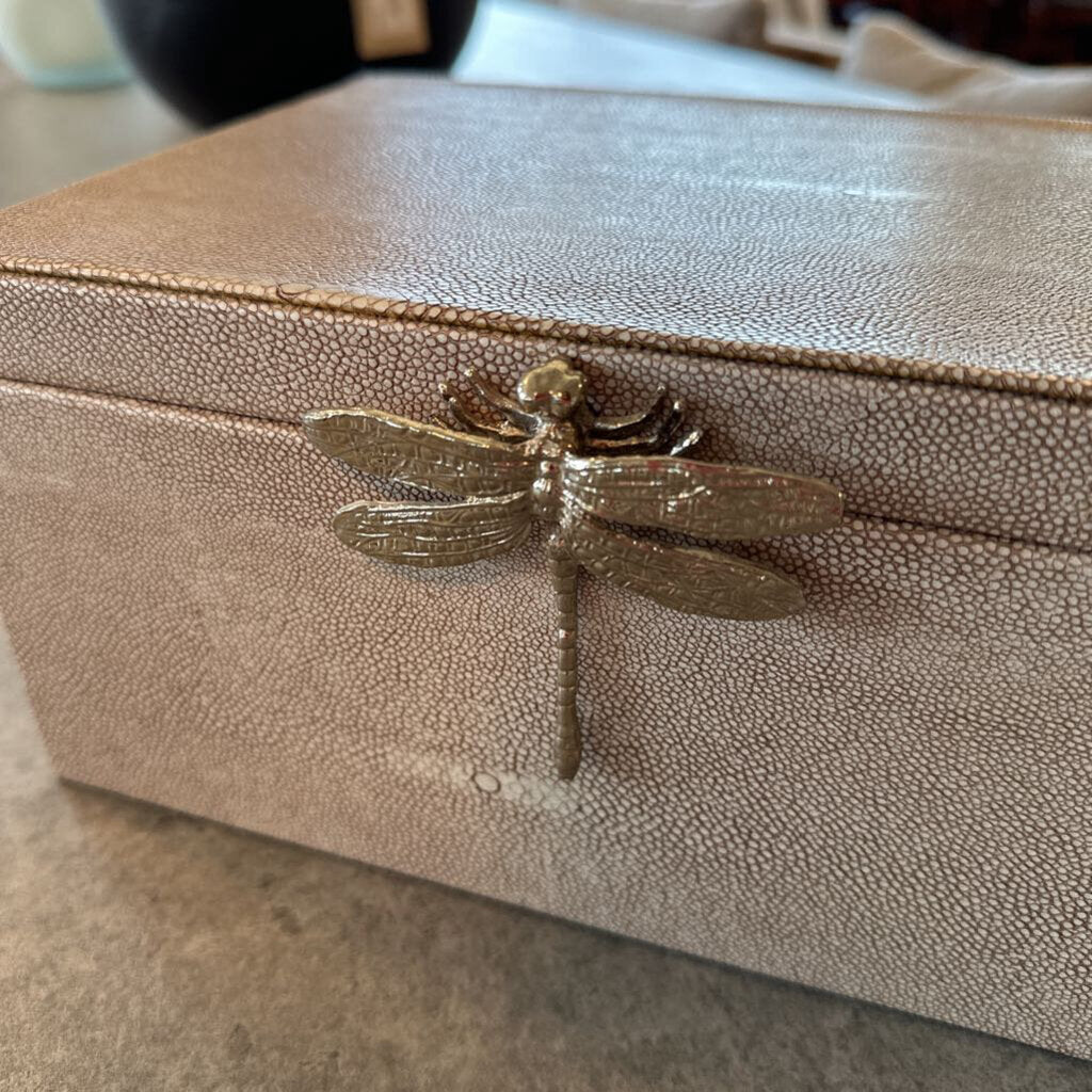 Silver Box W/ Dragonfly Clasp- 10X8X5