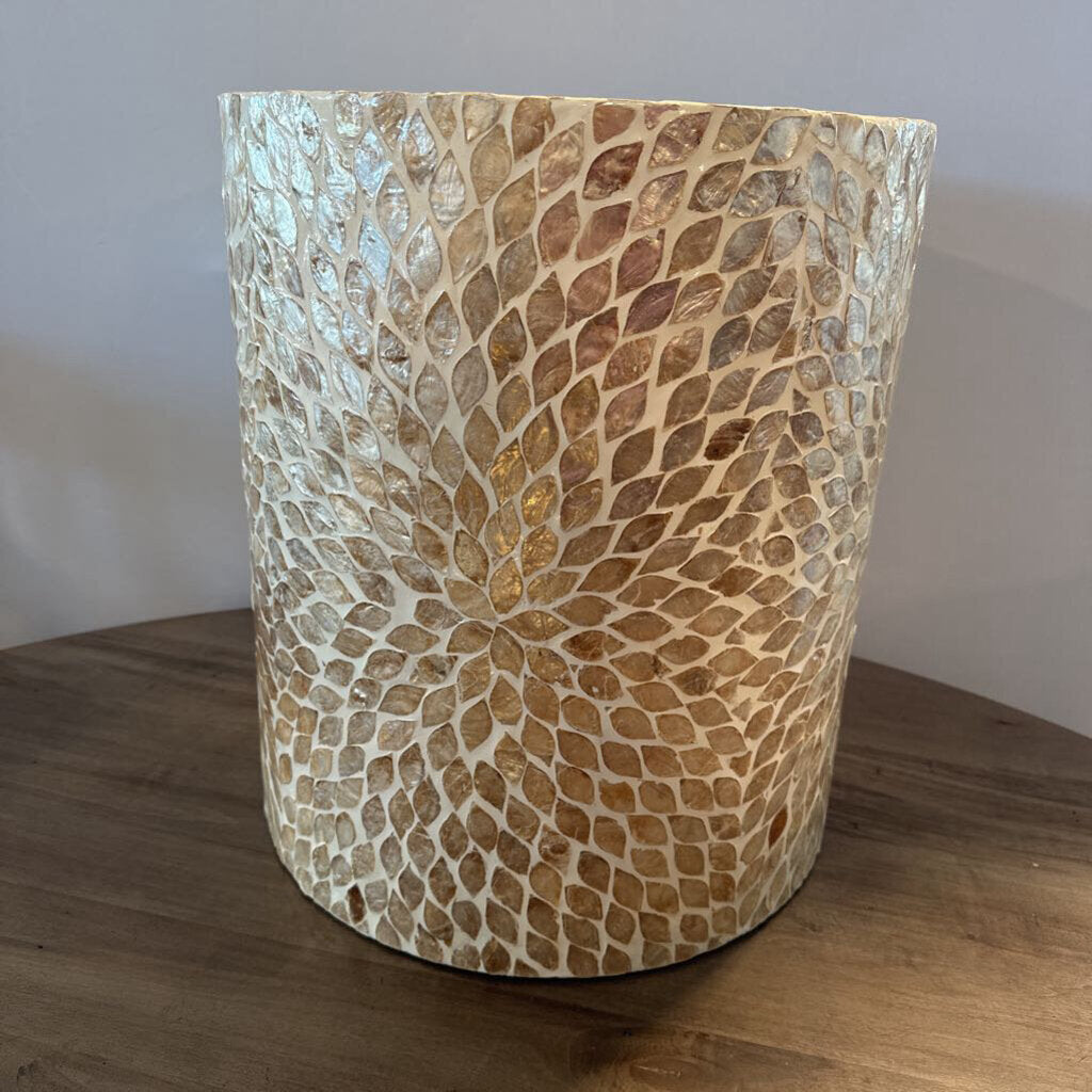 Global Archive Round Capiz Accent Table- 16X16X18H