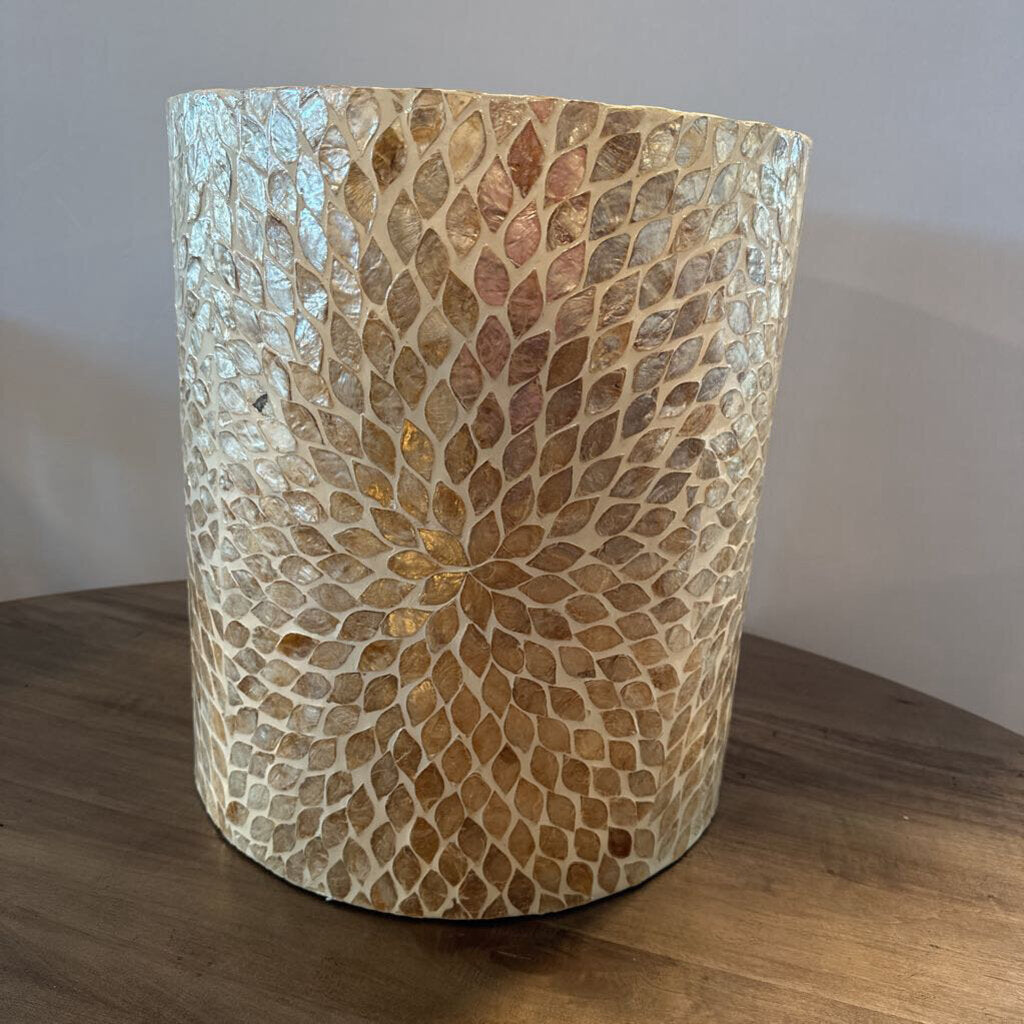 Global Archive Round Capiz Accent Table- 16X16X18H