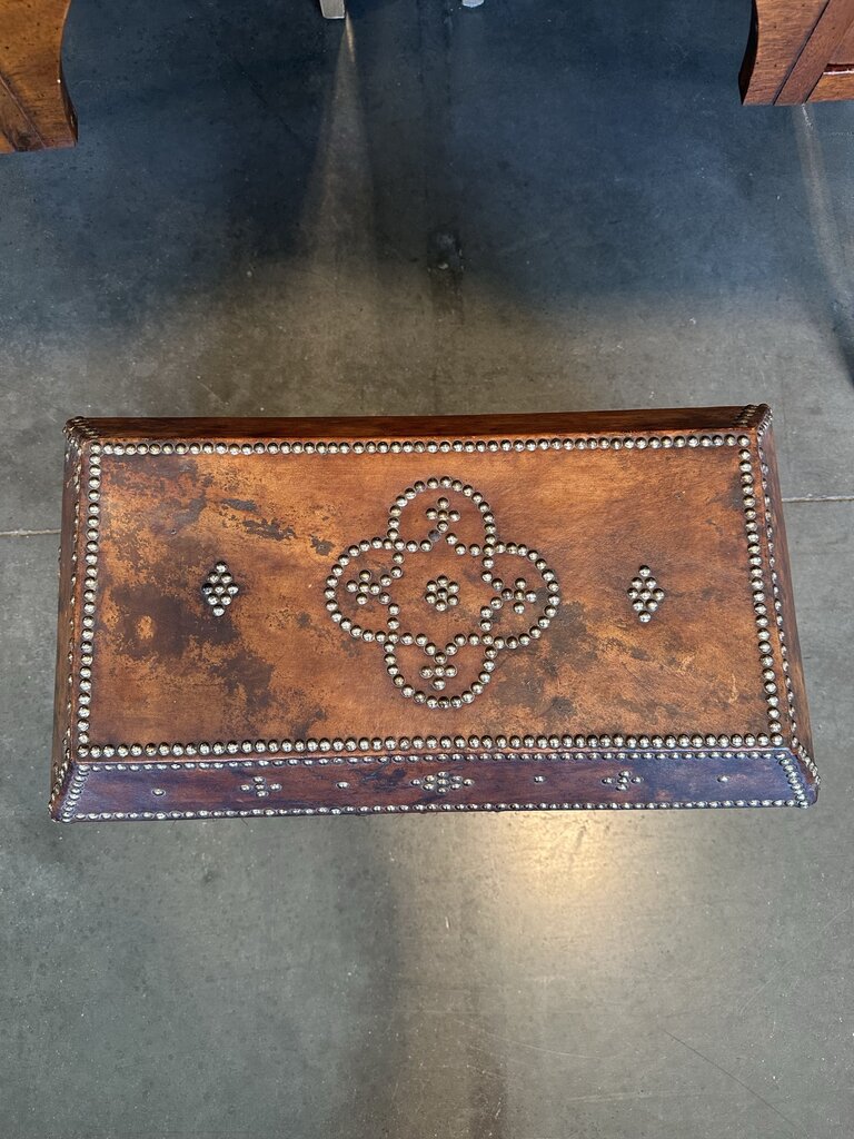 Leather Box W/ Stud Detail- 16X28X13