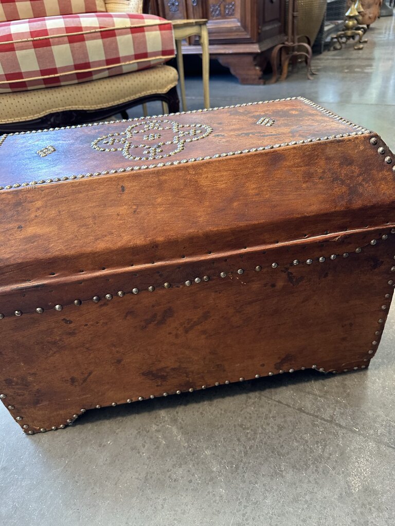 Leather Box W/ Stud Detail- 16X28X13