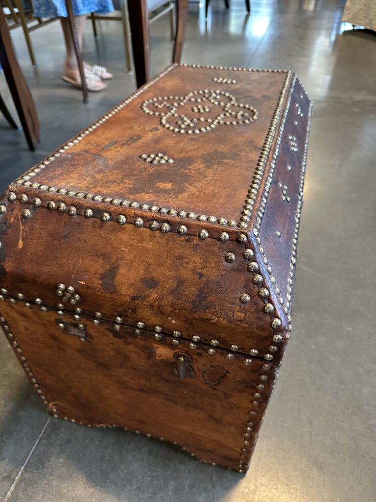Leather Box W/ Stud Detail- 16X28X13
