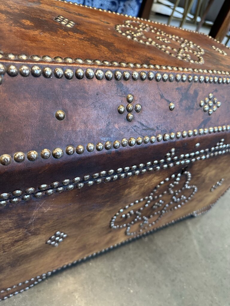 Leather Box W/ Stud Detail- 16X28X13