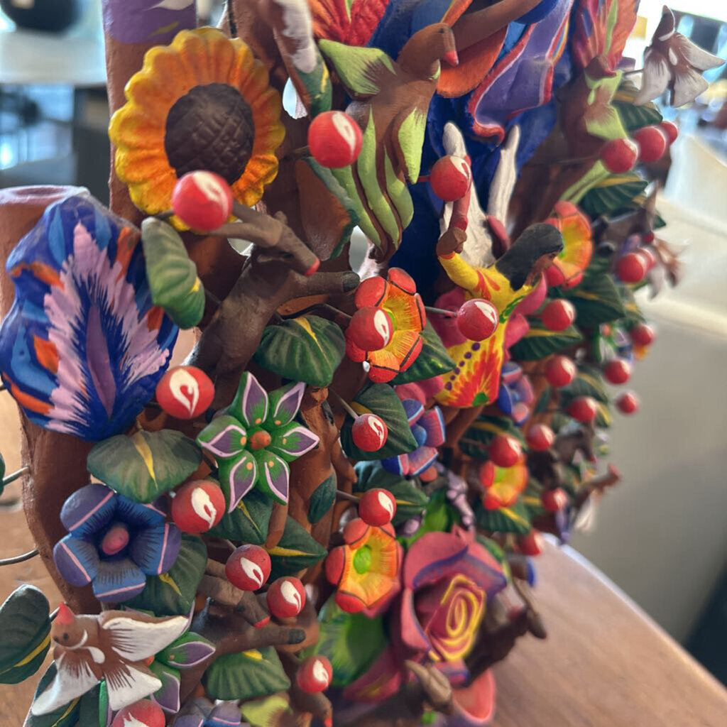 Tree Of Life Terra Cotta Sculpture-12X4X14- AS IS