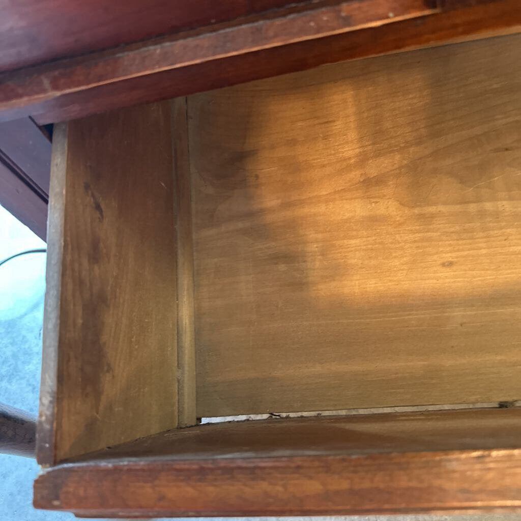 Victorian Walnut Wardrobe W/ Beveled Mirrors- 35X15X73- AS IS
