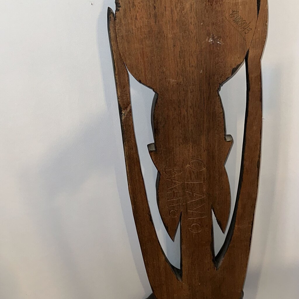 Octavio Bahia Hand Carved Wood Sculpture- 10.5X11X25H