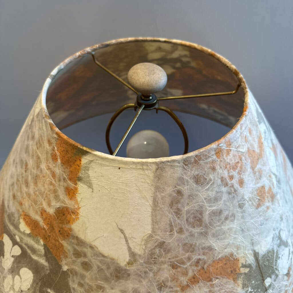 Twig & Stone Floor Lamp W/ Copper Trim- 24X59H