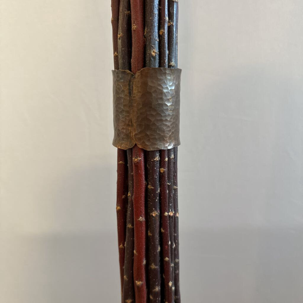 Zeastone Twig & Stone Floor Lamp W/ Copper Trim- 24X59H