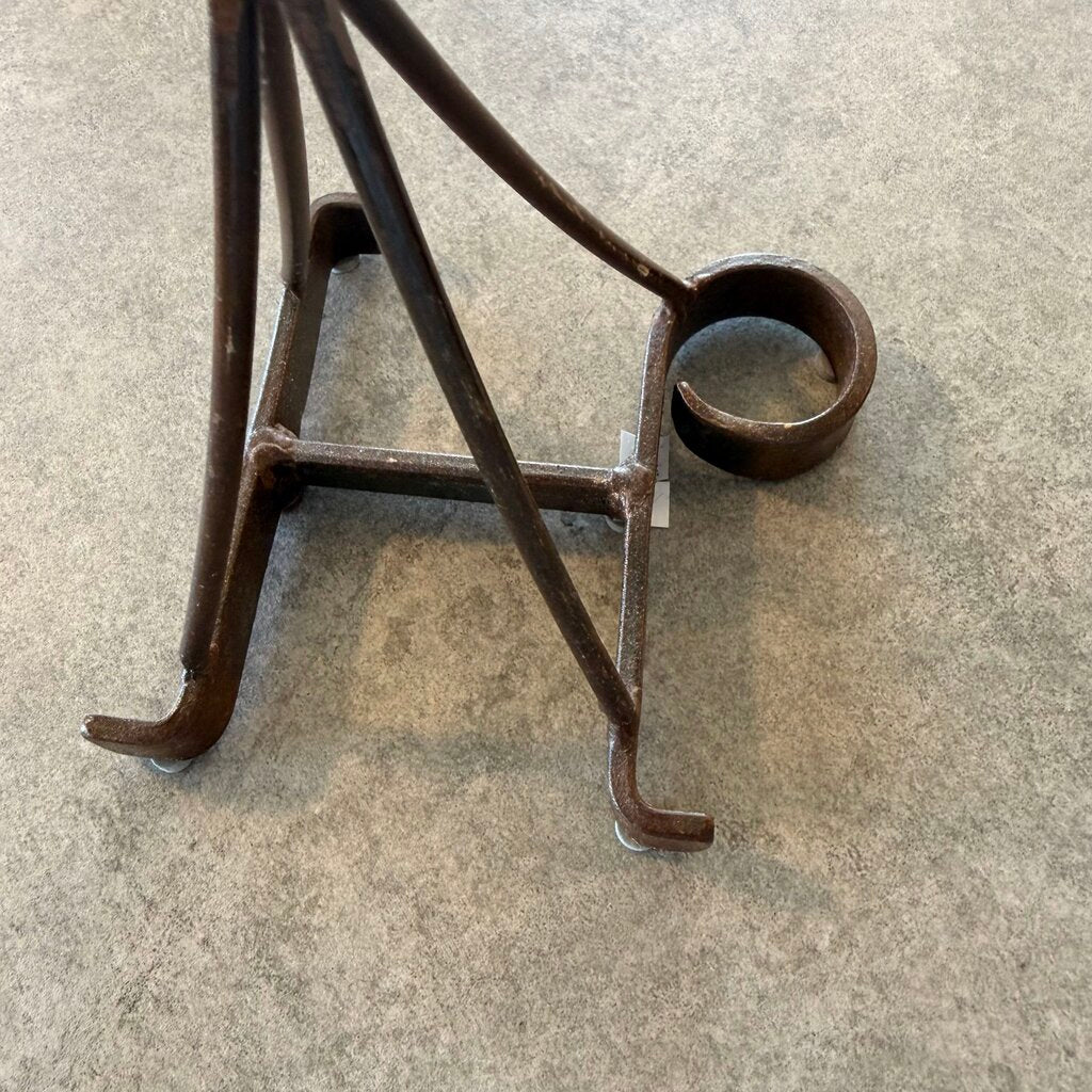 Iron Branding Iron Candlesticks- Set of 3- 9X9X18H