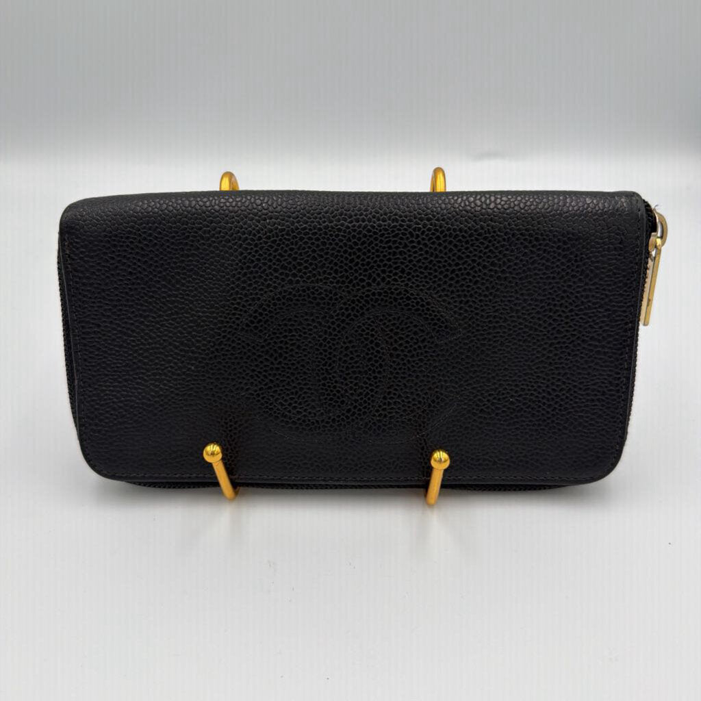 Chanel Caviar Timeless CC Organizer Zip Wallet with Back Pocket