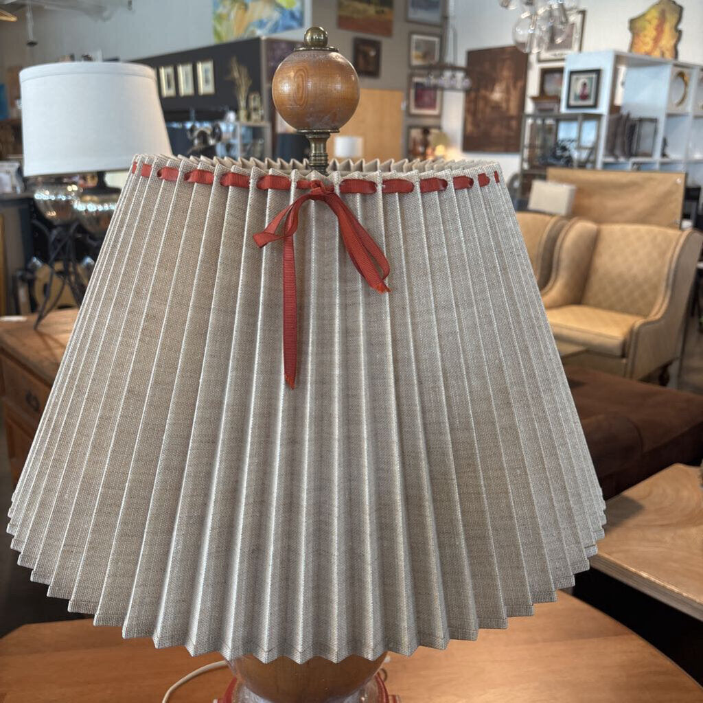 Vintage Painted Wood Balustrade Lamp-30H