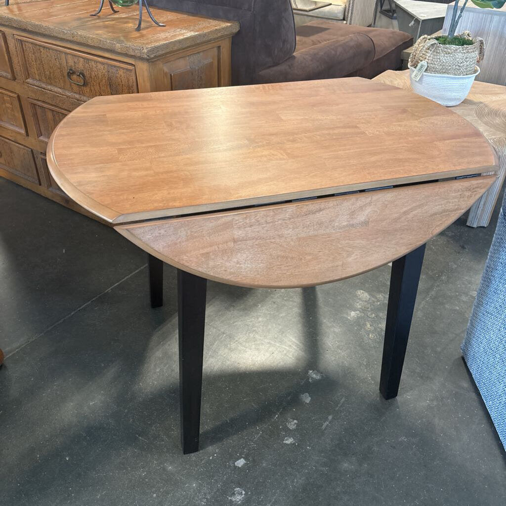 Ashley Round Drop Leaf Dining Table- 26-44X30.5H