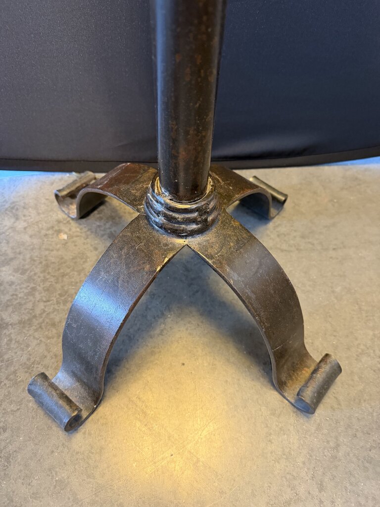 Wrought Iron Floor Lamp W/ Linen Shade- 15X57H