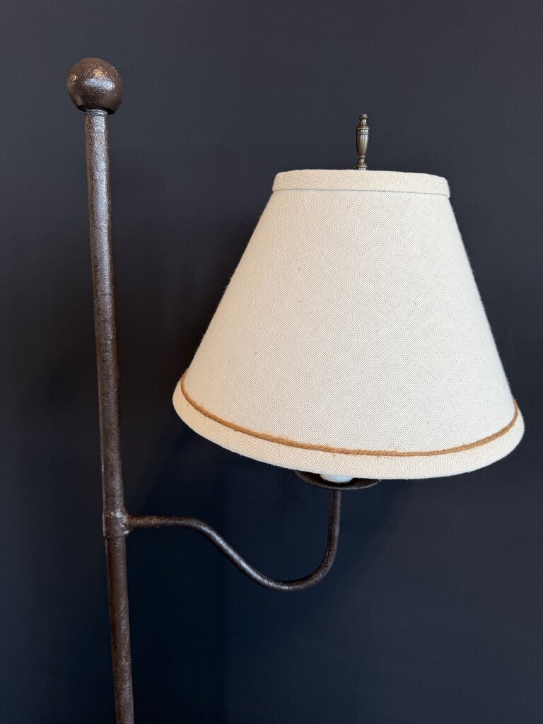 Wrought Iron Curved Arm Floor Lamp- 17.5X61H