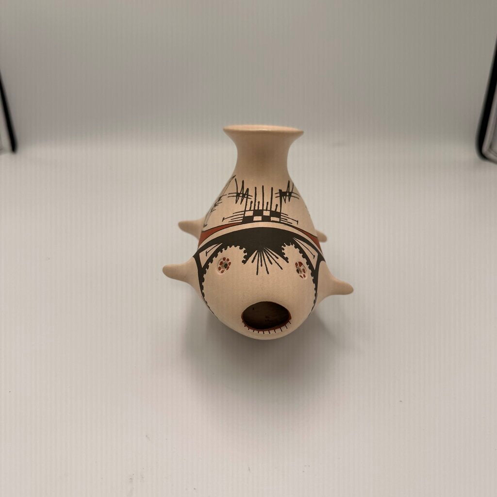 Mata Ortiz Fish Effigy Pot By Jorge Corana - 9X4X5H