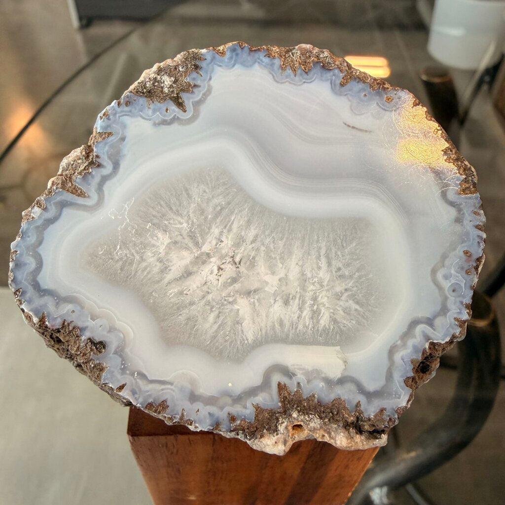 Blue Agate on Stand - 2.5X3.5H