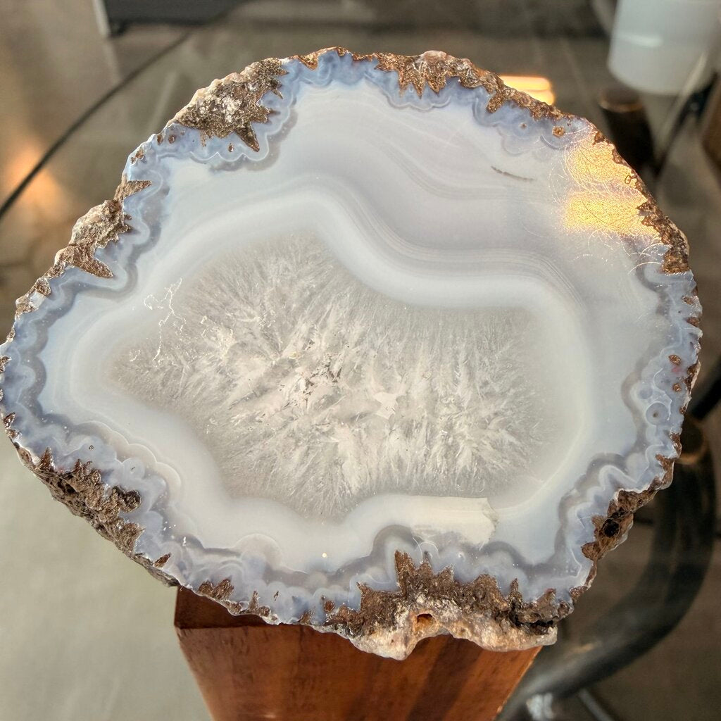 Blue Agate on Stand - 2.5X3.5H