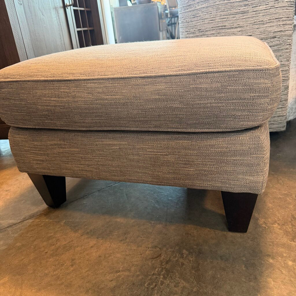 La-Z-Boy Grey Upholstered Arm Chair W/ Ottoman - 30X36X34H