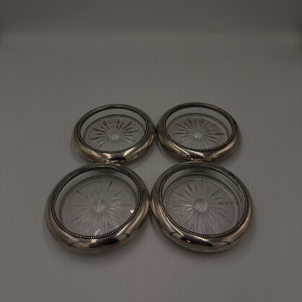 Frank M. Whiting & Co Sterling Coasters - Set of 4 - 1X4.5