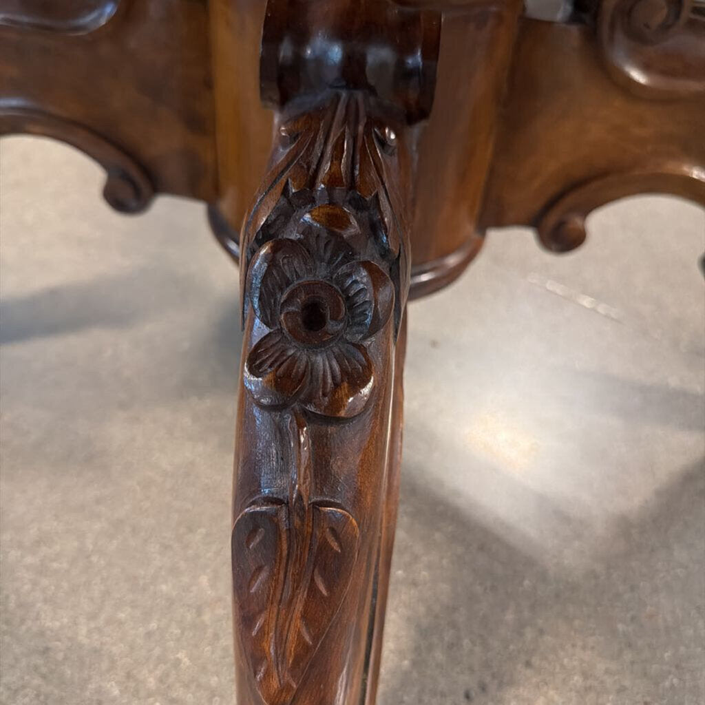Custom Italian Round Inlay Dining Table - 52X31H