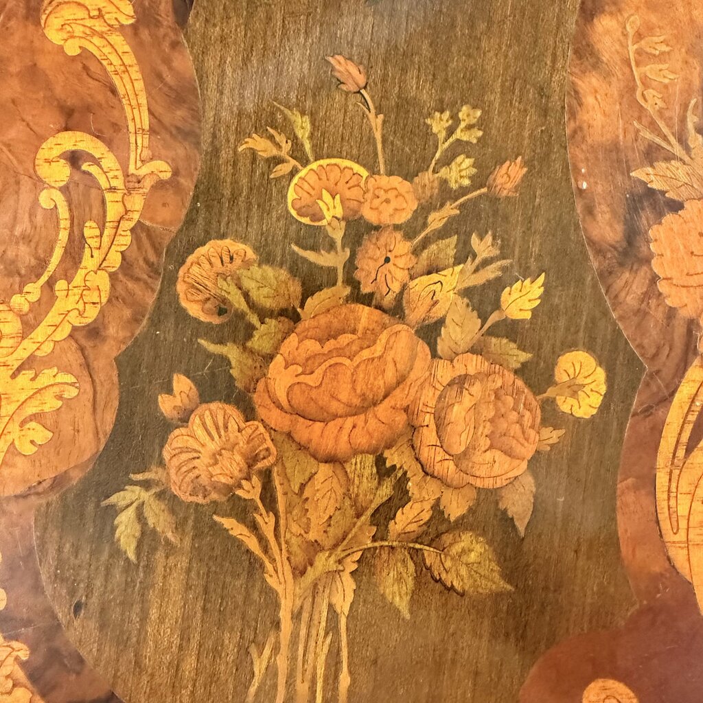 Custom Italian Round Inlay Dining Table - 52X31H