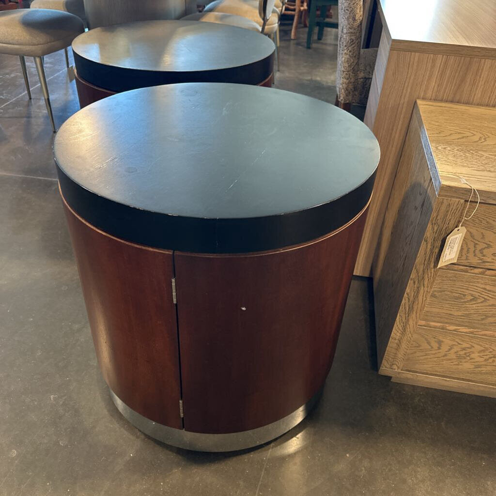 Ralph Lauren Round Side Tables - Pair - 24X24.5 - AS IS