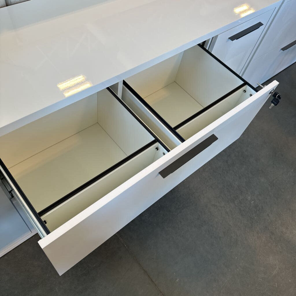 ALF Italia White Office Credenza - 71X18X29H