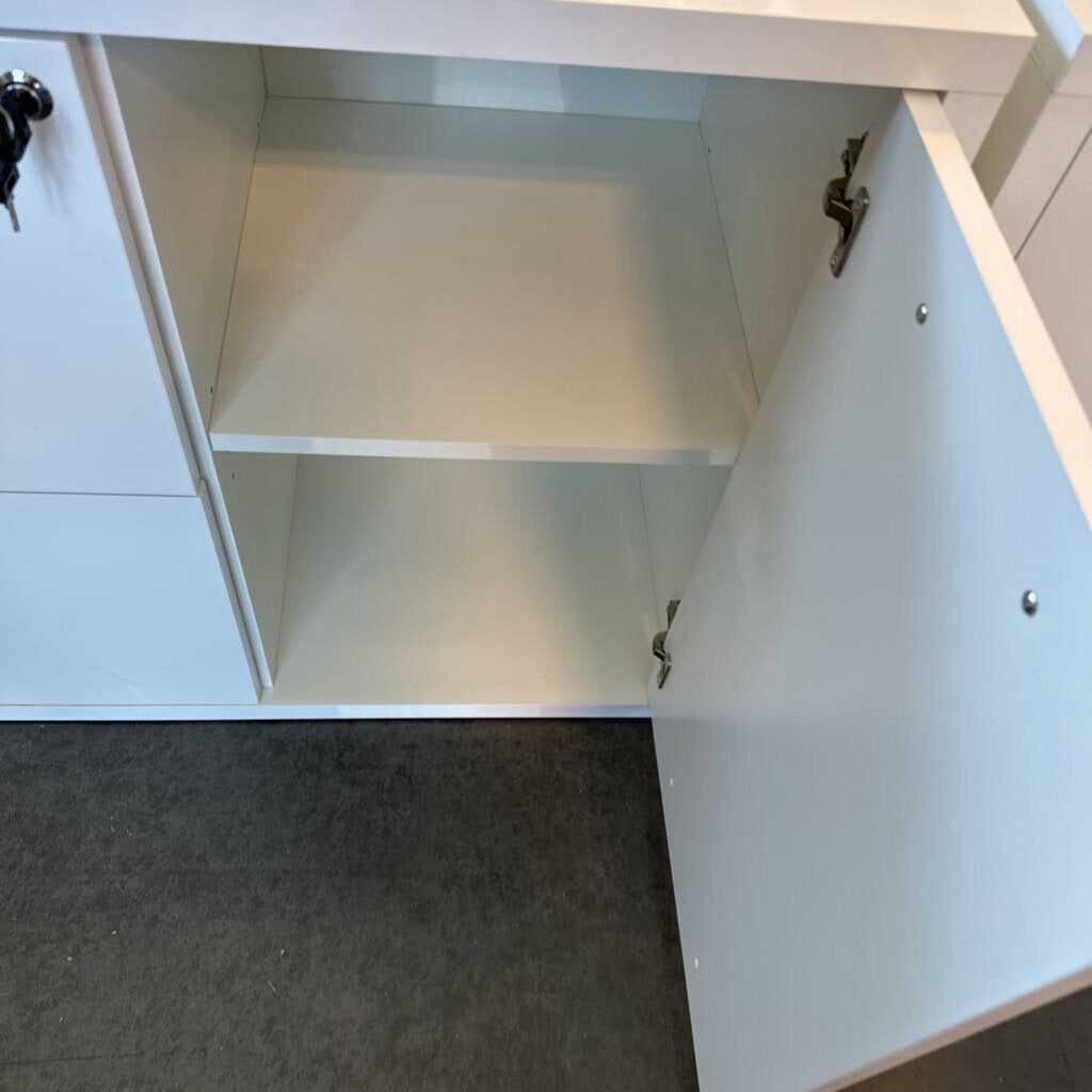 ALF Italia White Office Credenza - 71X18X29H