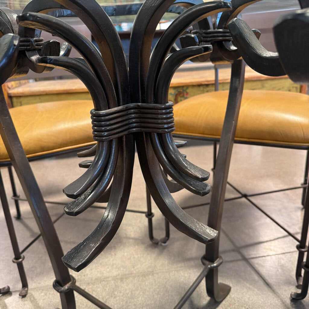 Iron Round Glass 7 Pc Dining Set by Alexandria Diez-60X30