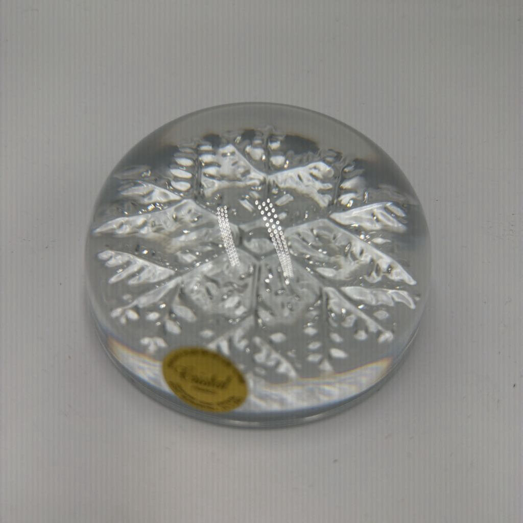 Vintage Round Crystal Avon Paperweight-4X2H