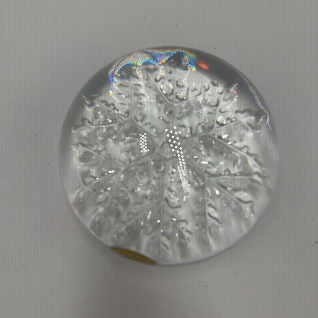Vintage Round Crystal Avon Paperweight-4X2H