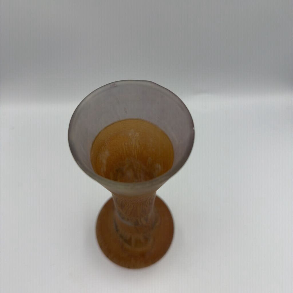 Vintage B.Z.T. Painted Glass Vase- 3X9.5H