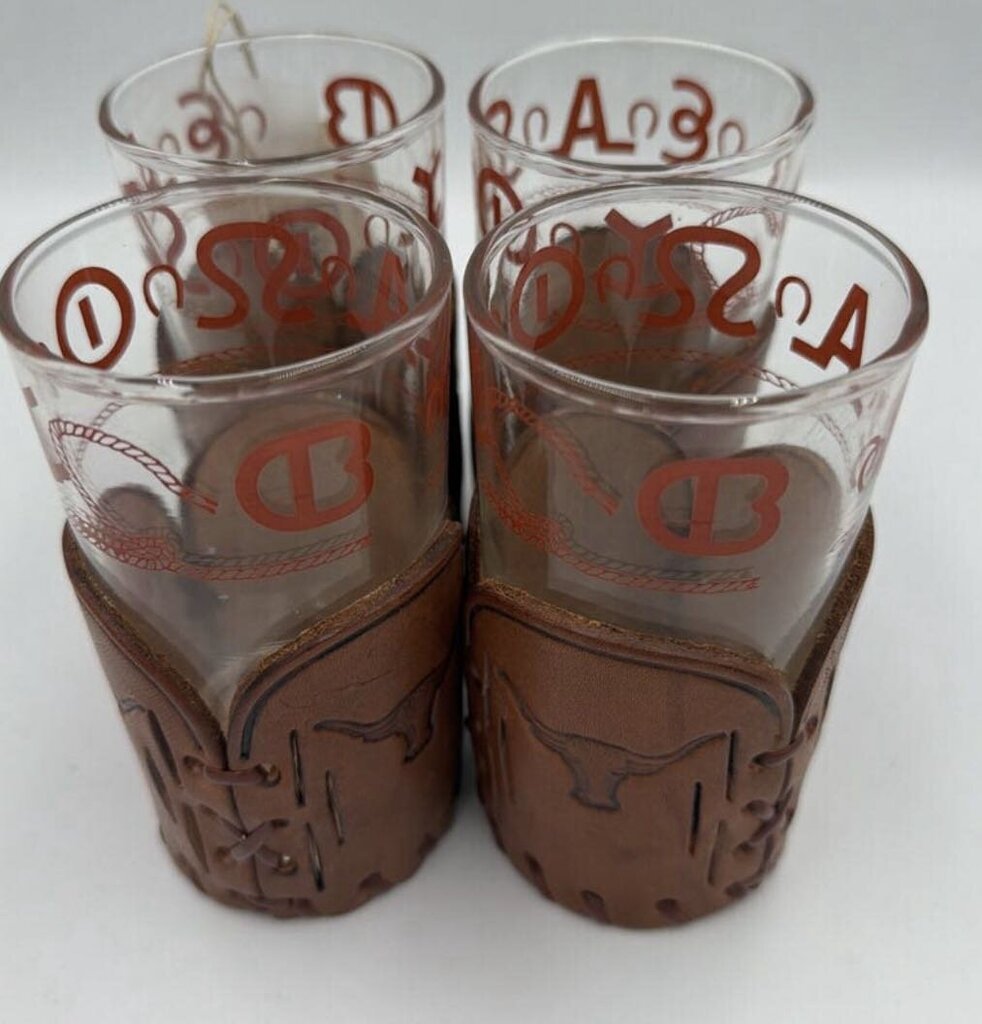 Libby Bambo Western Leather Wrapped Glasses- (4) -2.5X4.5