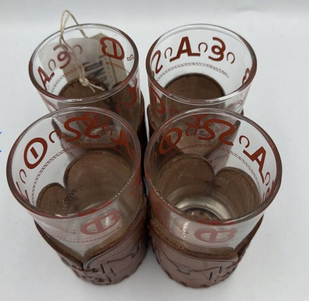 Libby Bambo Western Leather Wrapped Glasses- (4) -2.5X4.5