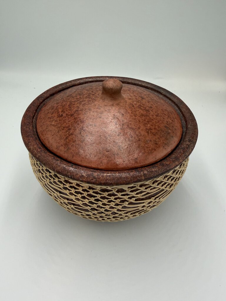 Indonesian Sasak Lombok Lidded Bowl- 7X6H