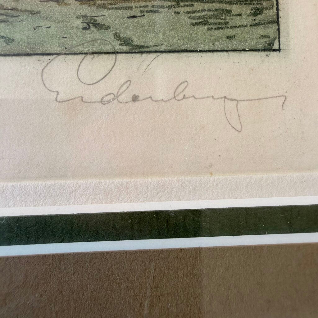 Josef Eidenberger Etching of Lafayette Swamp- 16.5X20.5