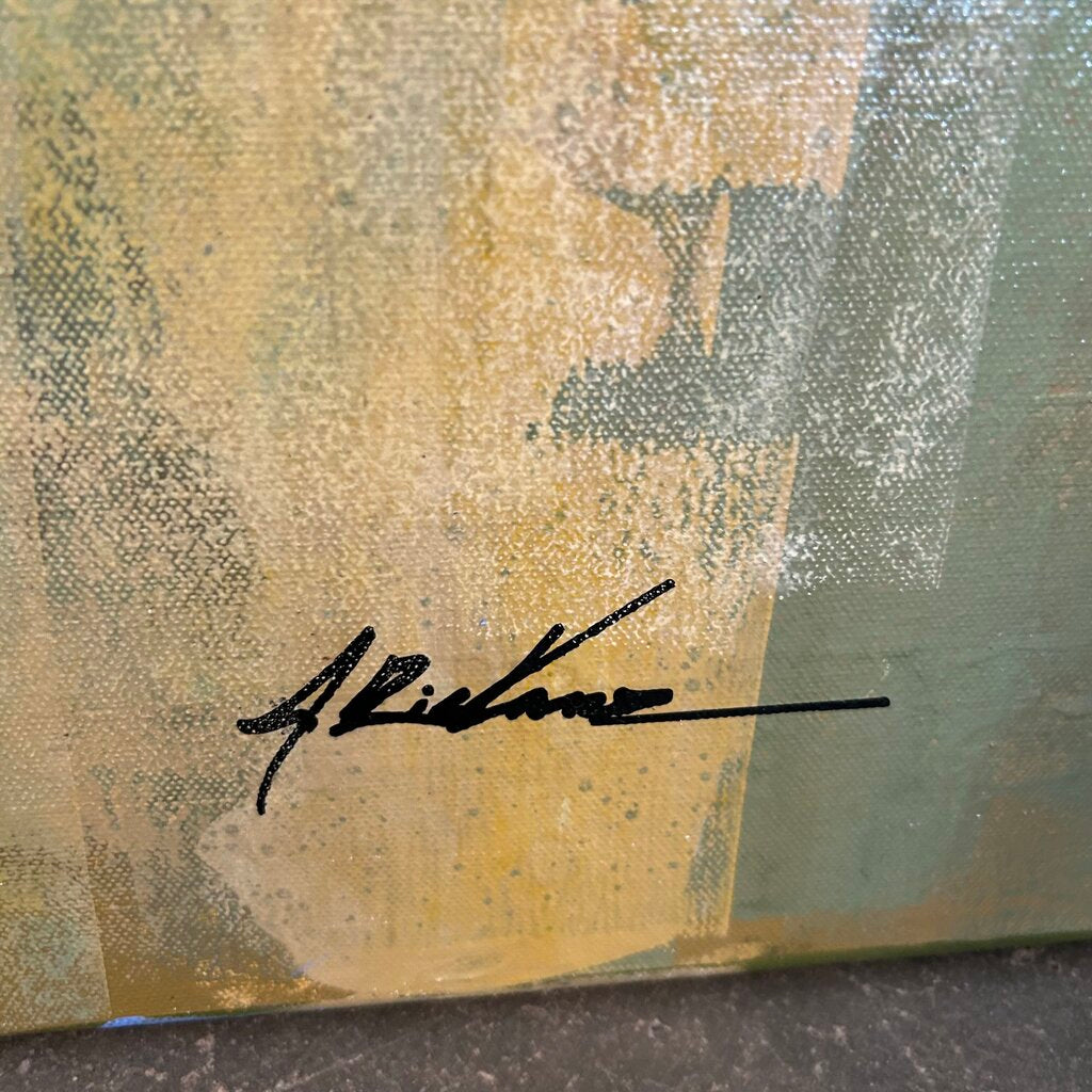 Original Turquoise Saguaro Art By Jack Rickard - 36X36