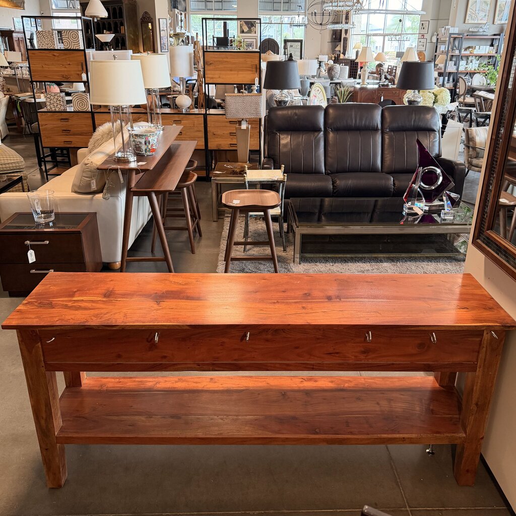 Sheesham Wood Console W/ 3 Drawers- 43X22X36.5H
